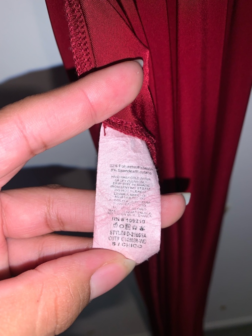 Burgundy Plunge Maxi Dress with Double High Slits by Windsor - Picture 7 of 7
